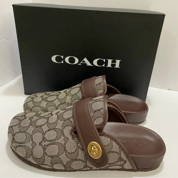🚨‼️SOLD ‼️🚨COACH⭐️ NWT✨ MENS SIGNATURE CLOGS🏷️SIZE 10 - Picture 3 of 9